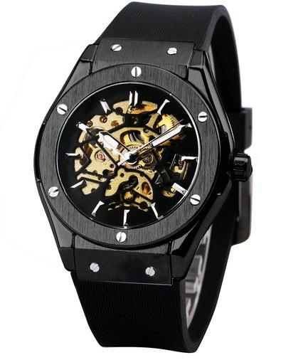 Boulon Black — Automatic Skeleton Watch