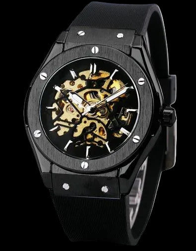 Boulon Black — Automatic Skeleton Watch