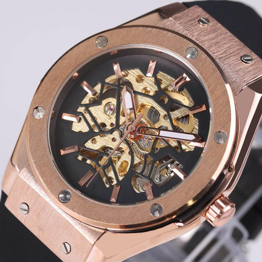 Boulon Rose Gold — Automatic Skeleton Watch