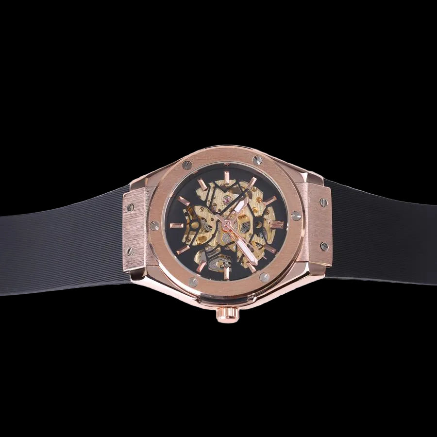 Boulon Rose Gold — Automatic Skeleton Watch