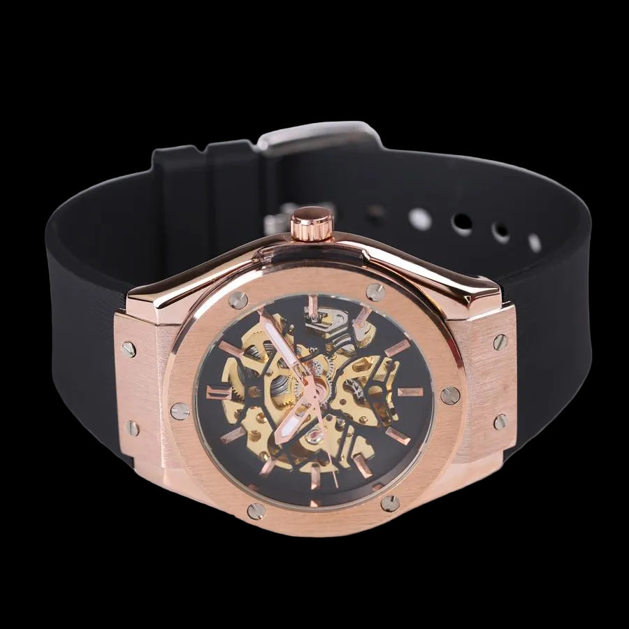Boulon Rose Gold — Automatic Skeleton Watch