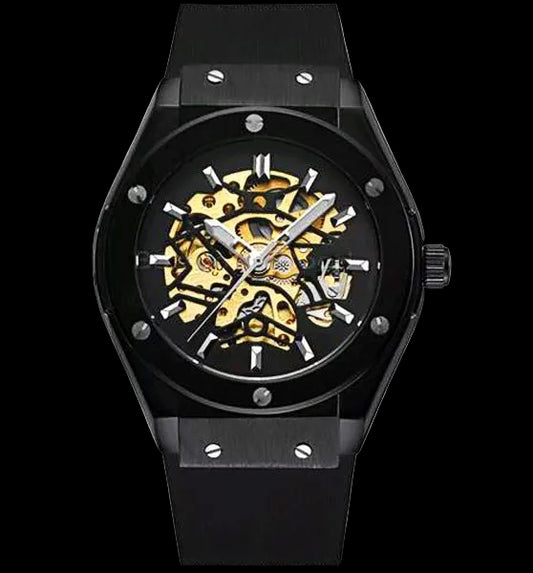Boulon Black — Automatic Skeleton Watch