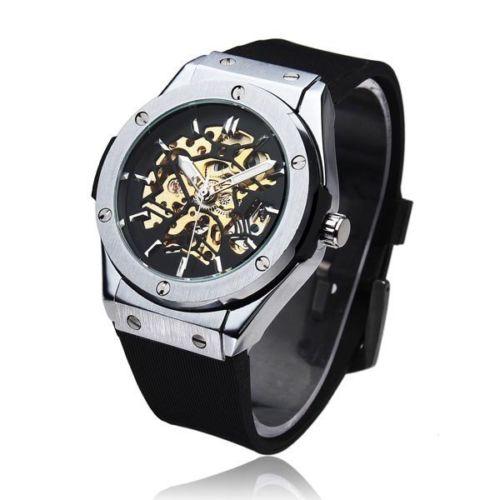 Boulon Silver — Automatic Skeleton Watch